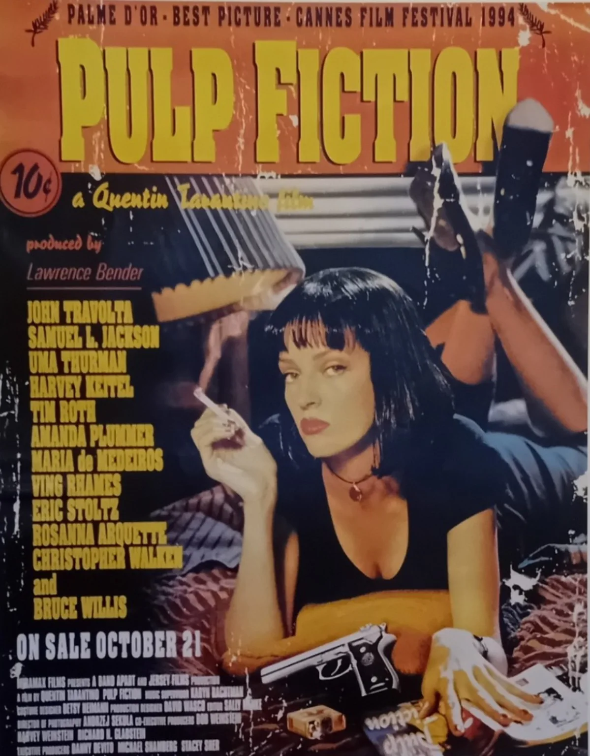 Photographie de l’affiche Pulp Fiction de la collection